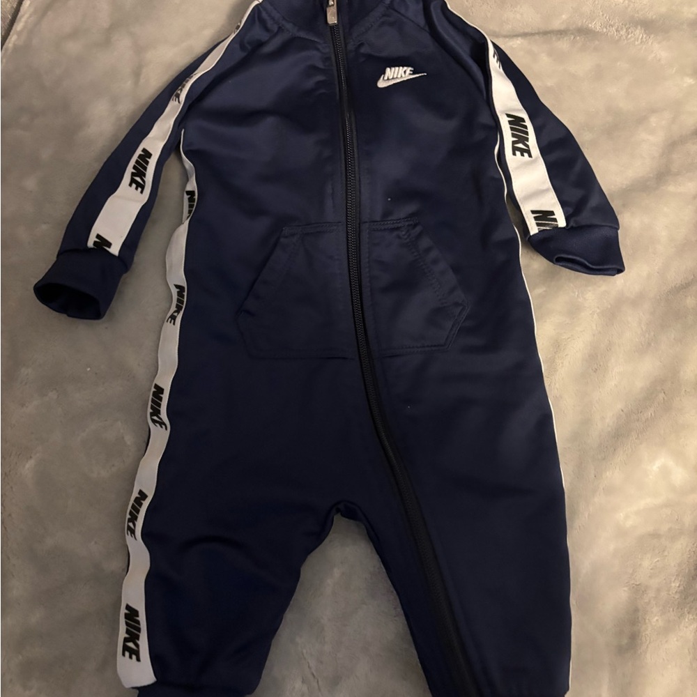 Nike Blue and White Footies One Piece